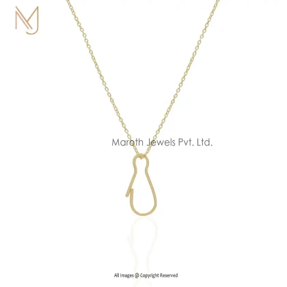 Private Label 925 Silver Yellow Gold Plated Double Chain Enhancer