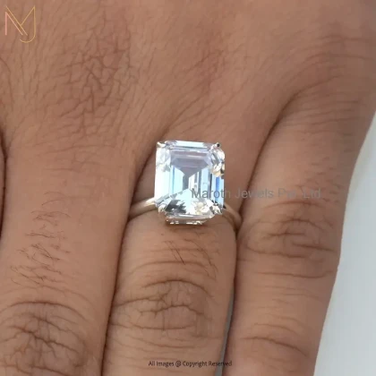 Wholesale 14K Yellow Gold White Cubic Zircon Solitaire Ring