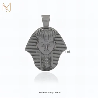 925 Silver White Gold Rhodium Plated Ancient Egyptian Pendant Jewelry Supplier