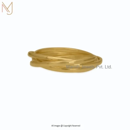 14K Yellow Gold Rolling Band Link Ring Jewelry Supplier
