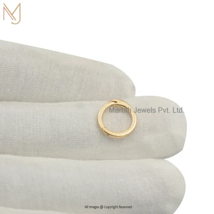 14K Yellow Gold Snake Charm Holder Custom Jewelry