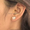 925 Silver Yellow Gold Plated Ethiopian Opal Heart Stud Earring Manufacturer