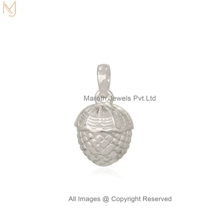 925 Silver Natural Silver Plated Woodland Acorn Pendant Jewelry Supplier